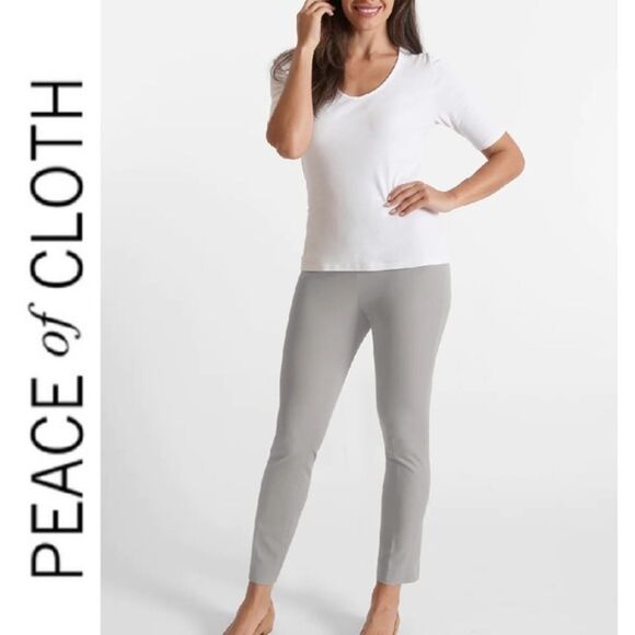 Peace of Cloth Lisa Pant in Dove Gray Ankle Trousers Size 4 - Picture 1 of 10